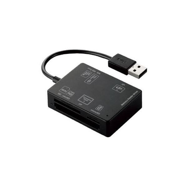 【タイムセール ポイント5倍】 (まとめ)エレコム メモリカードリーダ MR-A012BK(×3セット)