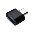 【タイムセール ポイント5倍】 (まとめ)日本トラストテクノロジー OTG USB(A)→USB TypeC変換コネクター(ブラック) OTGU2TC-BK(×...