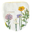 【タイムセール ポイント5倍】 (30個セット) 花柄 便座フタカバー/トイレ用品 (イエロー) 幅41.5cm 洗える 吸着型 『オカ ボタニカルガーデン ド...