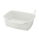 【タイムセール ポイント5倍】 (まとめ) ラプレ ネコトイレ 深型 60 ホワイト (猫用 ペット用品) (×2セット)