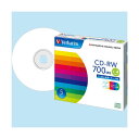 【タイムセール ポイント5倍】 (まとめ) バーベイタム データ用CD-RW700MB 4倍速 ホワイトプリンタブル 5mmスリムケース SW80QP5V1 1...