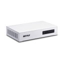 【タイムセール ポイント5倍】 (まとめ) バッファロー 10/100M対応スイッチングハブ 金属筐体 電源内蔵 5ポート ホワイト LSW4-TX-5NS/W...