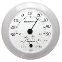 【タイムセール ポイント5倍】 クレセル 日本製 温湿度計 壁掛け用 ホワイト CR-223W