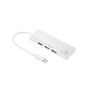 【タイムセール ポイント5倍】 (まとめ)サンワサプライ USB Type Cコンボハブ カードリーダー付き USB-3TCHC16W(×2セット)
