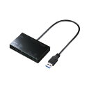  (まとめ）サンワサプライ USB3.0カードリーダー ブラック ADR-3ML35BK 1個