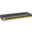 【タイムセール ポイント5倍】 NETGEAR Inc. GS116LP ギガ16ポート PoE+(76W)対応 アンマネージスイッチ GS116LP-100A...