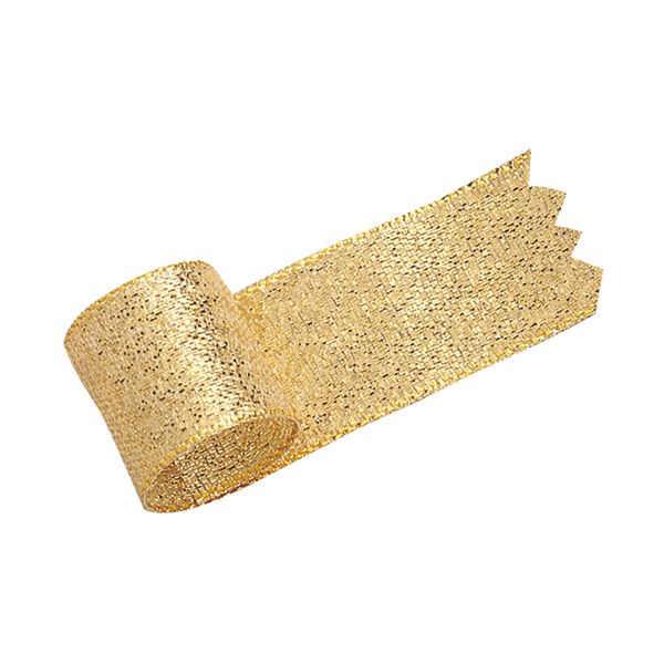 【4/30は！ ポイント8倍】 (まとめ) タカ印 グランドメタルリボン 18mm×20m 金 50-7400 1巻 （×10セット）