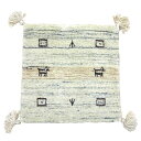 【タイムセール ポイント5倍】 椅子クッション 約40×40cm L16 ウール100% 保温性 調湿効果 オールシーズン対応 ギャッベ チェアパッド リビング...