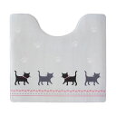 【タイムセール ポイント5倍】 (まとめ) オカ 拭いてお手入れするトイレマット 約55×60cm キャット 1枚 (×3セット)