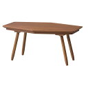 【本日ポイント5倍】 こたつ 幅80×奥行50×高さ36.5cm 六角形 ライトブラウン コタツ布団別売 組立式 リビング ダイニング インテリア家具