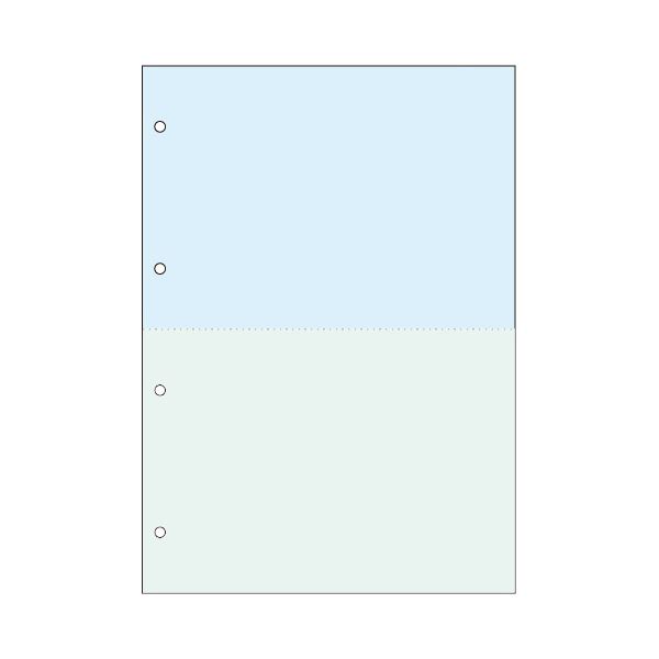 ※代引き不可※北海道、沖縄、離島の送料は別途お見積り※手配完了後はキャンセルやご返品をお受けすることは出来ません。■サイズ・色違い・関連商品■群青・白 2面4穴■群青・鶯・小豆 3面6穴■浅葱・緑 2面4穴[当ページ]■浅葱・緑・橙 3面6穴■緑・浅葱・白 3面6穴■緑・白 2面4穴■橙・浅葱 2面4穴■橙・浅葱・白 3面6穴■商品内容【ご注意事項】この商品は下記内容×3セットでお届けします。●2面、4穴のマルチプリンタ帳票。カラーは浅葱・緑です。●モノクロ印刷でも仕分けに便利なカラー用紙●切り離しがカンタン!ミシン目入り。切り口キレイなクリアカットミシン加工●ファイル綴じ作業に便利なファイル穴付き●保存に便利な保管箱入■商品スペックサイズ：A4寸法：297×210mmミシン目切り離し後サイズ：148.5×210mm面付：2面色：表面:浅葱・緑、裏面:白とじ穴：4穴とじ穴間隔：80mm坪量：64g/m2厚み：約0.08mm対応機種：レーザー・インクジェットプリンタ、コピー機など※一部インクジェットプリンタの紙送りの構造上、印刷の不具合を起こす恐れがありますので、ご注意ください。備考：※一部インクジェットプリンタの紙送りの構造上、印刷の不具合を起こす恐れがありますので、ご注意ください。※2020年10月頃より順次、原紙が海外紙から品質の安定した国産紙に切り替わります。原紙の変更に伴い坪量が64g/m2に変更になります。落ち着いた色合い、また手触り感などの風合いも若干変わります。■送料・配送についての注意事項●本商品の出荷目安は【1 - 5営業日　※土日・祝除く】となります。●お取り寄せ商品のため、稀にご注文入れ違い等により欠品・遅延となる場合がございます。●本商品は仕入元より配送となるため、沖縄・離島への配送はできません。[ FSCT2210S ]