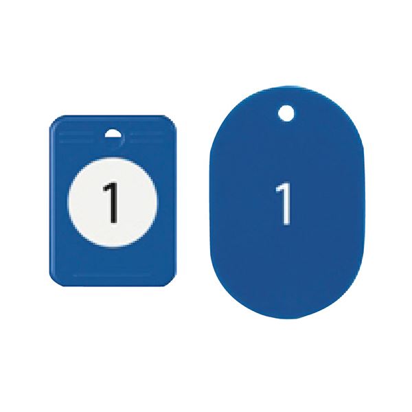 【10/5は ポイント9倍！】 （まとめ）オープン工業クロークチケット（1〜20）青 BF-150-BU 1パック【×2セット】