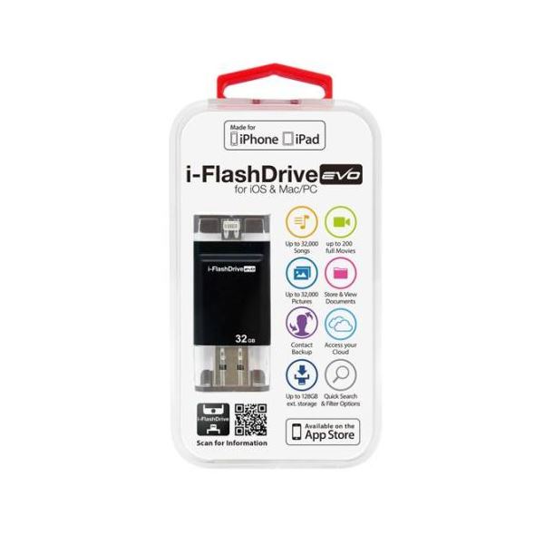 【★5倍！楽天勝利 5/27 23:59まで！】 Photofast i-FlashDrive EVO for iOS＆Mac/PC Apple社認定 LightningUSBメモリー 32GB IFDEVO32GB
