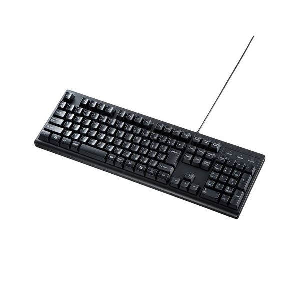 【タイムセール ポイント5倍】 サンワサプライ 日本語109キーボード SKB-109PBK