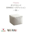 【ポイント8倍+5のつく日】 大人かわいいインテリア 四角ビーズクッション Mサイズ(Chammy -チャミー-)