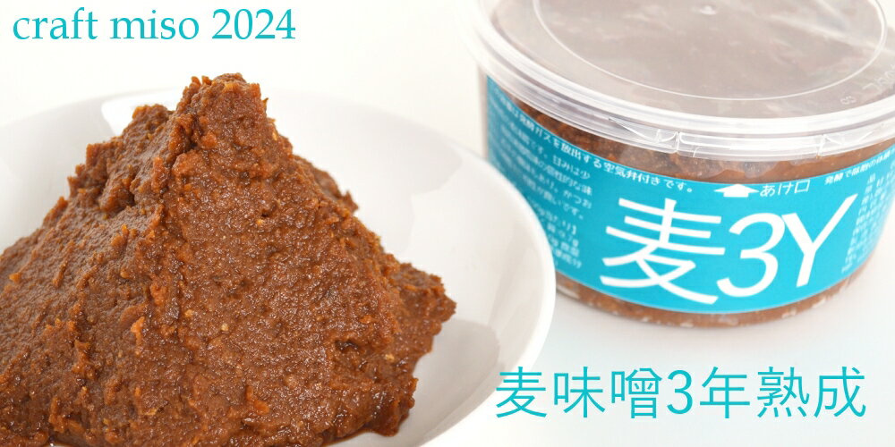 麦3Y【3年熟成の麦味噌】(250gカップ入り) craft miso 2024