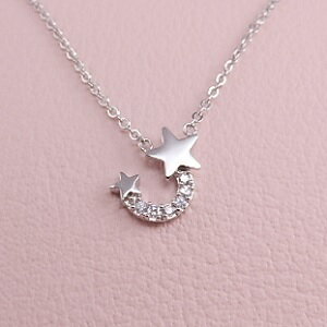 【ジュエリー・アクセサリー】【メール便送料無料】【レディースネックレス】star&スター シルバー ネックレス プチネックレス