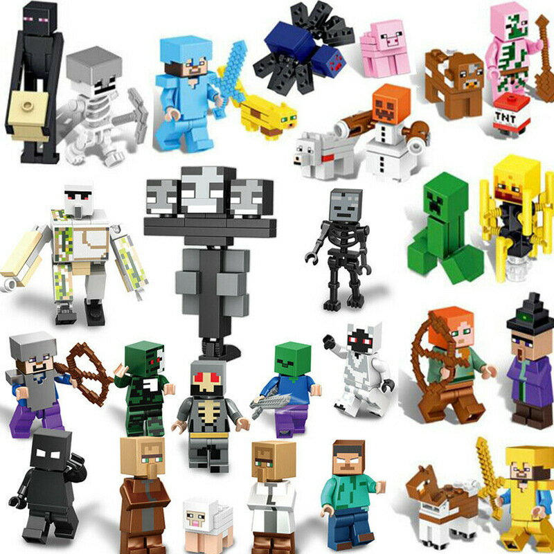 レゴ 互換 LEGO ミニフィグ マイクラ風 マインクラフト風 29体セット ミニフィギュア ブロック おもちゃ キッズ 送料無料 知育玩具 ナノブロック 組み立て 誕プレ