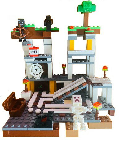 レゴ マイクラ風 マインクラフト風 鉱山とミニフィグセット 400+PCS 互換 LEGO ミニフィギュア ブロック おもちゃ キッズ 子ども 送料無料 知育玩具 ナノブロック 組み立て 誕プレ