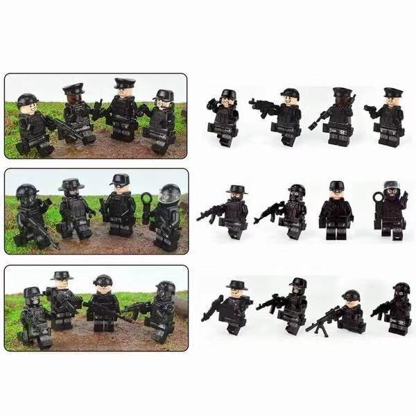 ミニフィグ SWAT 12体 特殊部隊 武器21点付き レゴ 互換 LEGO ミニフィギュア ブロック おもちゃ キッズ 子ども 送料無料 知育玩具 ナノブロック 組み立て 誕プレ