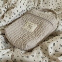 刺繍とタッセルが可愛い マルチポーチ おむつポーチ おでかけ カバン バッグインバッグ キルト バッグ マザーバッグ 大容量