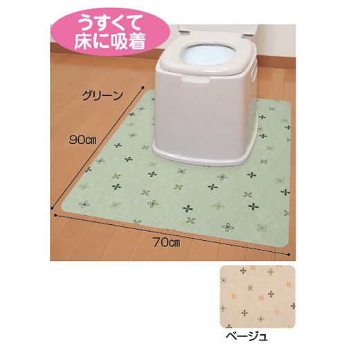 【介護用品】置くだけ吸着ポータブルトイレマット [サンコー]【3980円以上購入で送料無料】【ポータブルトイレ ポータブルトイレ用 消臭 防臭 消臭液 防臭剤 トイレ周り】