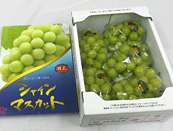 ★予約販売★【産直品】ぶどう シャインマスカット【晴王】【青秀】(2kg)岡山県産 皮まで食べれて種無し高糖度ぶどうです。JA全農おかやま登録品種です。 【送料無料 但し※別途北海道・沖縄送料1,500円】