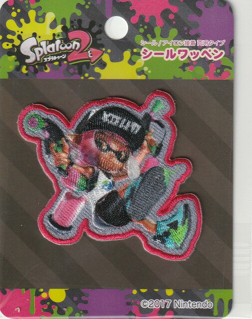 スプラトゥーン2 シールワッペン ガール シールアイロン両用接着 TOS011　ハンドメ...