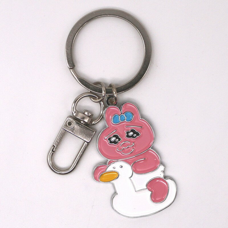 おぱんちゅうさぎ メタルキーリング おまる キーホルダー ナスカン付き キャラクター 人気 ギフト プレゼント かわいい