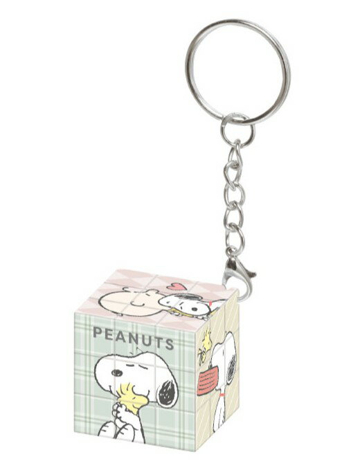 楽天PASTEL-INNスヌーピー パズルキューブ キーホルダー グレー PEANUTS キャラクター SNOOPY キーチェーン グッズ 人気 かわいい キッズ ギフト プレゼント おもちゃ