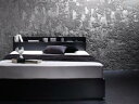 棚・コンセント付き収納ベッド 国産カバーポケットコイルマットレス付き セミダブル(3)