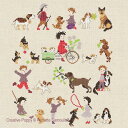 ★NEW2024★フランス 輪入クロスステッチ ペレット サモイロフ【Happy Childhood dogs and puppies】◆ハッピーな子供時代の犬と仔犬◆クロスステッチ チャート 図案 サモイロフ サモさん 可愛い 図案 子供 ギフト 音楽 輸入図案 山 登山 人気 手芸 刺繍 DMC