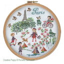 ★2024NEW★フランス 輪入クロスステッチ ペレット サモイロフ【Paris - Jardin du Luxembourg】◆ パリ - リュクサンブール公園にて◆クロスステッチ チャート 図案 サモイロフ サモさん 可愛い 図案 子供 ギフト 輸入図案 人気 ペレット ペレッテ 手芸 刺繍 DMC