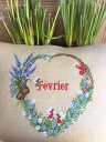 イタリア クロスステッチ リリー ヴィオレット リリ・ヴィオレット 図案 Lilli Violette【Fevrier】◆2月◆チャート 輸入刺繍 輸入図案 可...