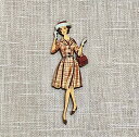 ★数量限定♪フランス製 フレンチボタン 木製お洒落ボタン 単品◆Atelier bonheur du jour◆アトリエ ボヌール ドゥ ジュール 【チェックワンピースの女性】 フランス製