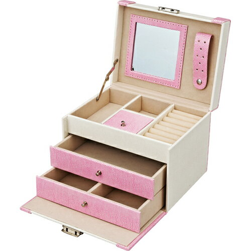大感謝価格 スウィート ジュエリー ボックス ツートーン ホワイト/ピンク 直送品。代引不可・同梱不可・返品キャンセル・割引不可 アクセサリー 収納 インテリア 雑貨 グッズ スウィート ジュエリー ボックス ツートーン