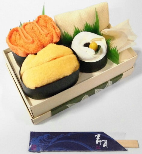 【直送品・大感謝価格】へい、おまち! タオル寿司セット おすしD TOT2002504 ハンドタオル(いくら)/タオルチーフ(うに)/タオルチーフ(巻きずし)/ソフトフキン(いなり) 綿100% 【直送品・大感謝価格】へい、おまち! タオル寿司セット おすしD TOT2002504 ハンドタオル(いくら)/タオルチーフ(うに)/タオルチーフ(巻きずし)/ソフトフキン(いなり) 綿100%