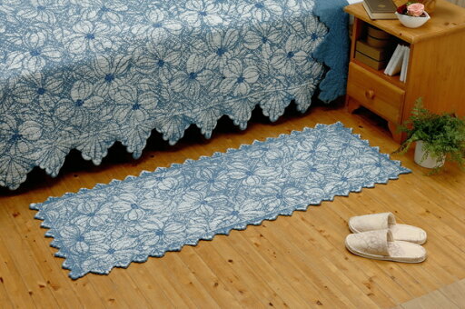 【直送品・大感謝価格 】サンドウォッシュフラワーキルト 17001 ロングマット 50×140cm 綿100% 洗濯機可 【直送品・大感謝価格 】サンドウォッシュフラワーキルト 17001 ロングマット 50×140cm 綿100% 洗濯機可