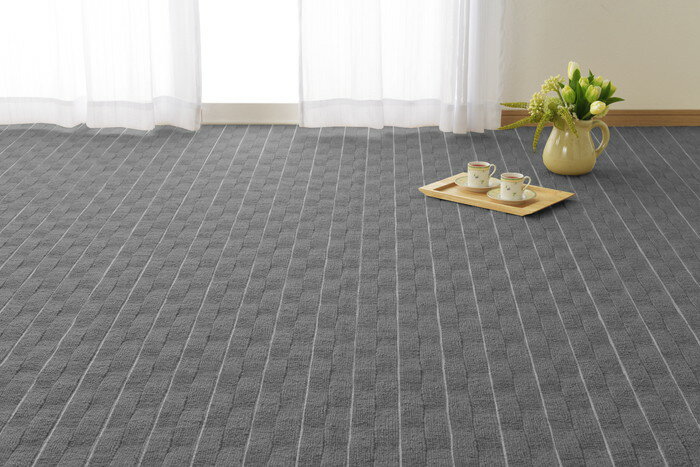 【直送品】抗菌機能 ループタイプ無地カーペット メテオ 2畳 176×176cm グレー/ベージュ【ヘルシ価格】インテリア カーペット ラグ じゅうたん 絨毯