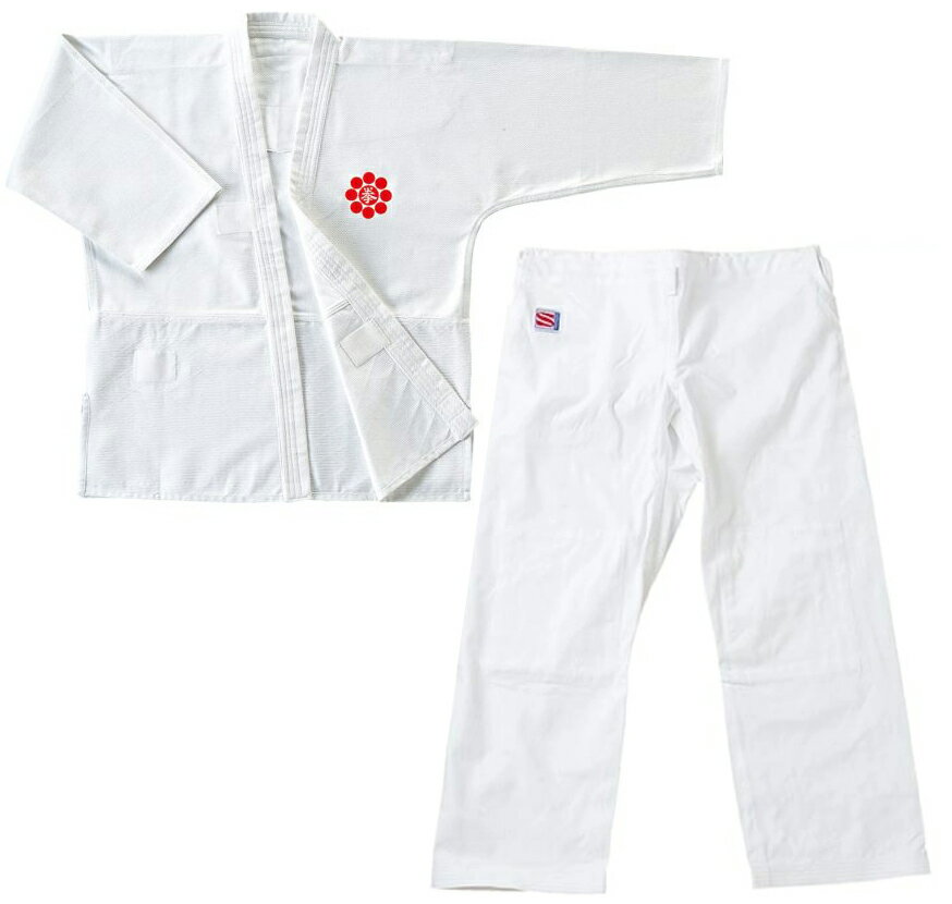 【直送品】日本拳法会公認 九櫻 拳法衣 S-1号/S-2号 上下セット【割引不可品】スポーツ 運動 格闘技 武術 防具