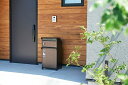 【直送品】宅配BOX付ポスト GALVA ブラック&ウォールナット/グレー&チーク S22-0511/S22-0512 2023春 オリジナルカタログ 259シリーズ【ヘルシ価格】エクステリア ガーデンファニチャー 玄関・門用エクステリア ポスト 宅配ボックス