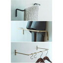 【直送品】アイアンマルチバーL ブラック/アンティークゴールド 63131/63132 W75.5×D20×H6.5 POSH LIVING 2022 Collection PARTS 291シリーズ【ヘルシ価格】インテリア 収納用品 壁掛け収納 小物収納