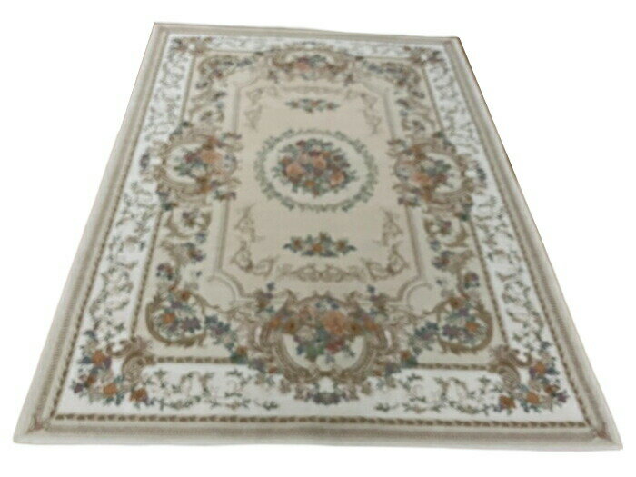 【直送品】ゴブラン織シェニールカーペット ベルサイユ DS248 240×330cm ベージュ/グリーン DS24833IV/DS24833GN【ヘルシ価格】インテリア マット カーペット じゅうたん 絨毯