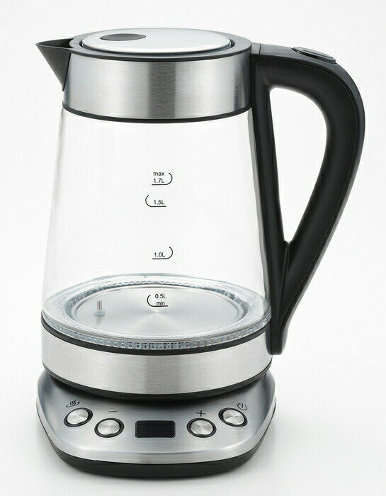 【直送品】SUSTIA 温度調整ガラス電気ケトル1.7L SUS-02 222×197×260mm 2023 STAGE GIFT CATALOG 229シ..