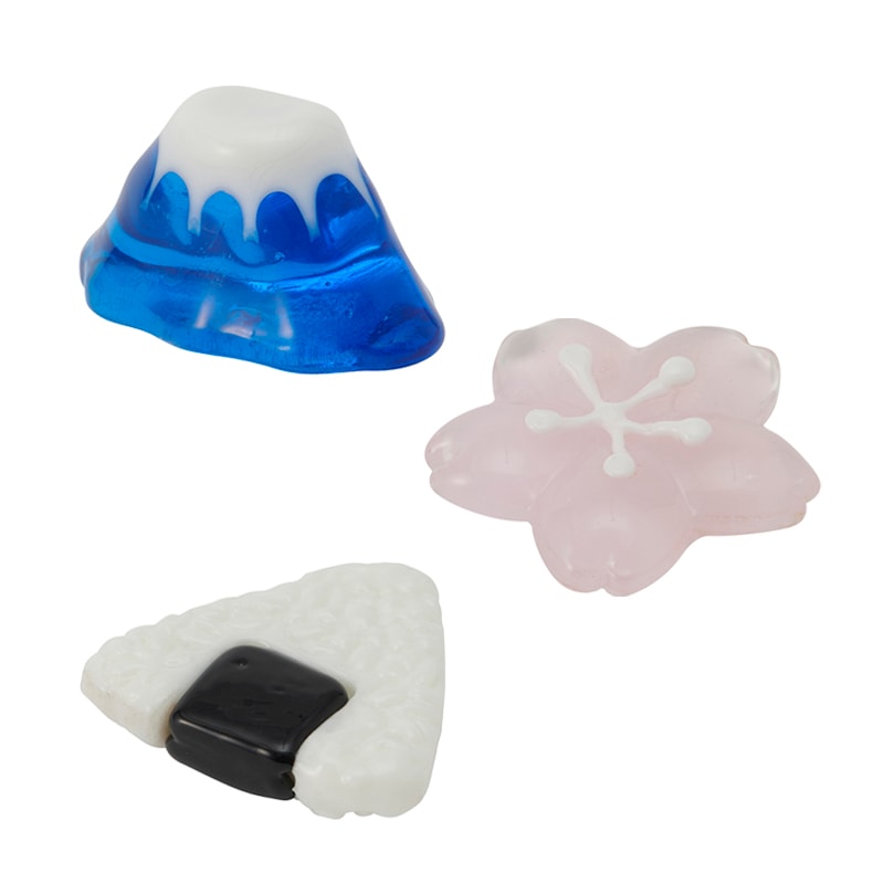 【2個セット】【直送品】ガラスはし置き 333-700 富士山/333-701 さくら/333-702 おにぎり Chatani Cat..