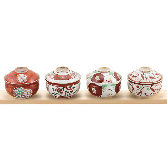 【直送品】大福碗 φ12.5×H9.8cm 22832 赤絵祥瑞/22833 万暦赤絵/42146 赤絵ツバキ/42145 赤絵唐草 舞陶館 BUTOUKAN【ヘルシ価格】キッチン用品 食器 お椀 汁椀 和食器