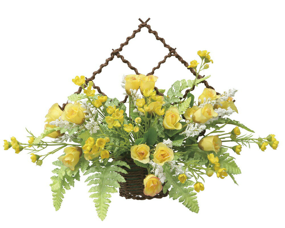 【直送品】壁掛けミニローズY 2556A48 W36×D20×H27cm 光触媒人工植物 光の楽園 2025【割引不可品】イン..