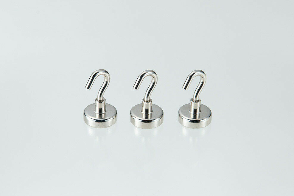 【楽天倉庫直送】【メール便】ピタッと強力マグネットフック 3個組 2.5×4.3×2.5cm 37g【割引不可品】キ..