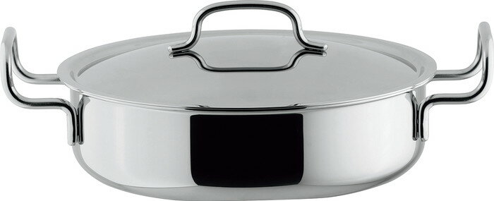 Ih/Gas Compatible - 【直送品】ジオ・プロダクト 浅型両手鍋28cm GEO-28S 675083 4953794016411 384×298×136mm 2280g 5900ml 深さ85mm 2026 STAGE GIFT CATALOG【ヘルシ価格】キッチン用品 調理器具 鍋 両手鍋 料理 クッキング