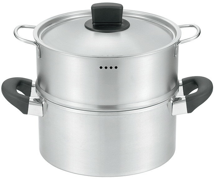 Ih Incompatible - 【直送品】創燕 二段蒸し器22cm(目盛付) SE-15 649034 4978770285506 335×225×240mm 1645g 4200ml 深さ110mm 2026 STAGE GIFT CATALOG【ヘルシ価格】キッチン用品 調理器具 製菓器具 蒸し器 料理 クッキング